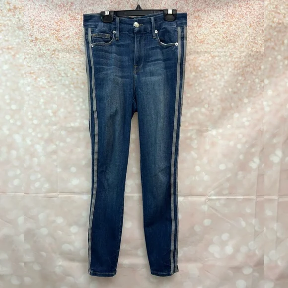 NEW Good American Good Legs in BLUE122, Athletic Stripe - Picture 2 of 11